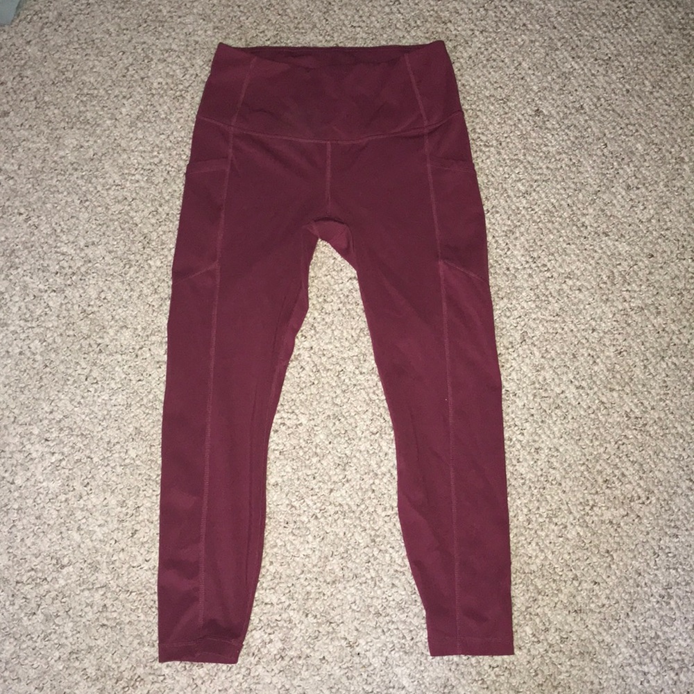 Yogalicious lux burgundy leggings